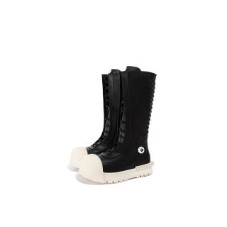 FREE WORLD ORDER Microfiber Leather Knee high Boots Unisex Black White