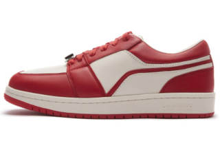 CALVIN LUO Cow Leather Low top Stylish Skateboarding Shoes Unisex Red