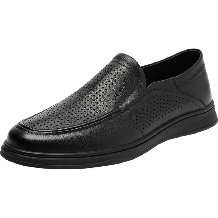 Mulinsen Top Grain Cow Leather Casual Shoes Men's Black