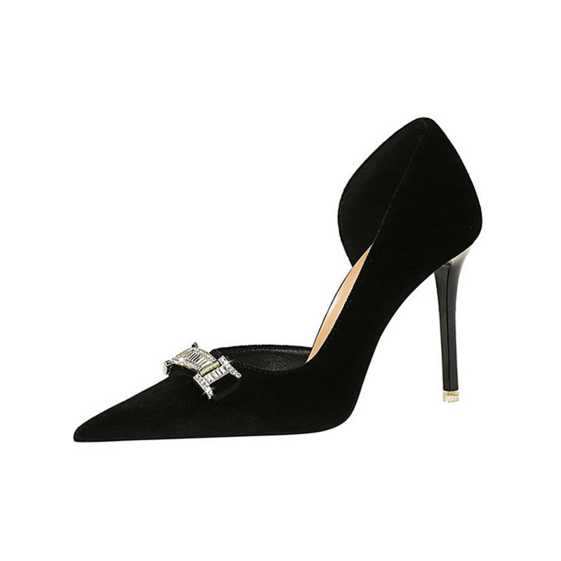 BIGTREE BIGTREE Suede Slim Heel High Heels Women's
