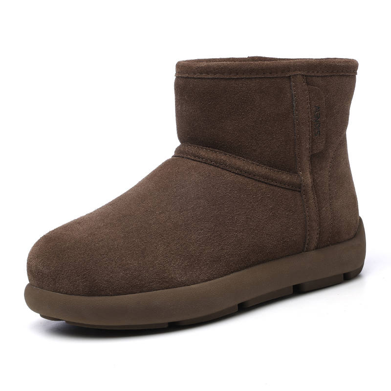 XINNUO XINNUO Cow Split Leather Short Snow Boots Women's