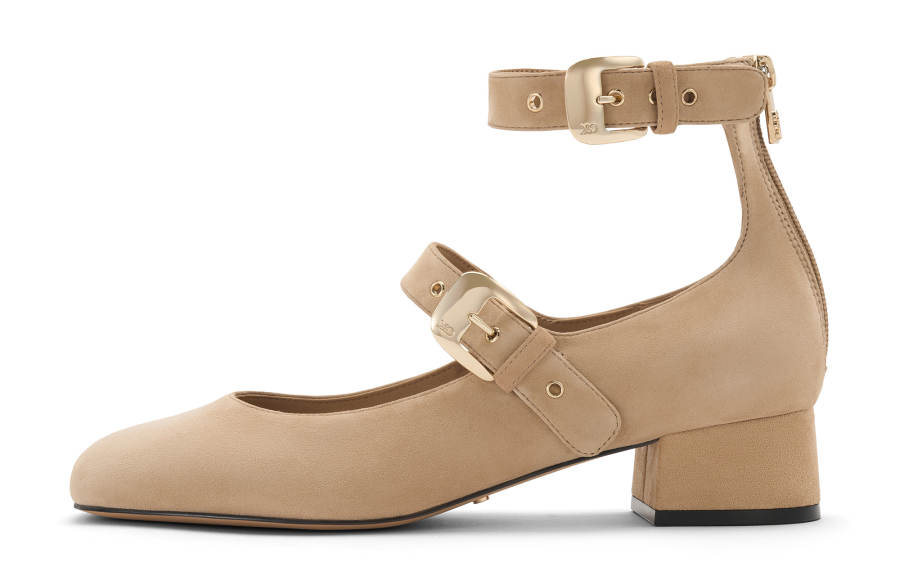 CHARLES&KEITH Small Ck Sheepskin Chunky Heel Mary Jane Shoes 3.6cm Women's