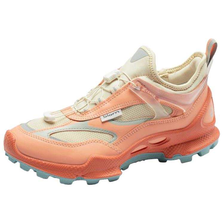 Ecco Biom C Trail Low top Mountaineering & Hiking Shoes Women's Orange Pink/Lime Gray/Aqua Blue
