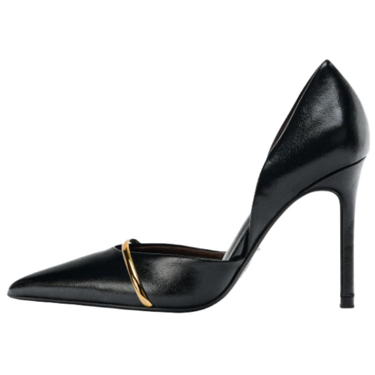 ZARA Slim Heel High Heels 9.5cm Women's Black