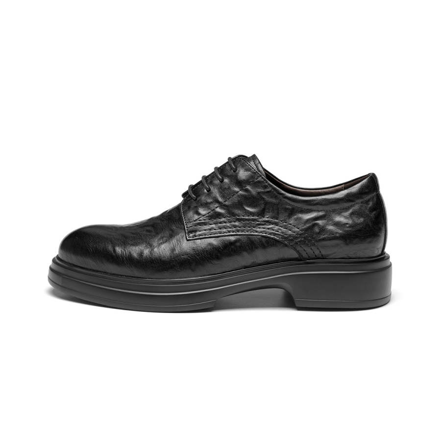 J.BENATO Cow Leather Casual Shoes Men's Black