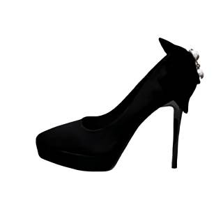 AJPAP Suede Slim Heel High Heels Women's Black