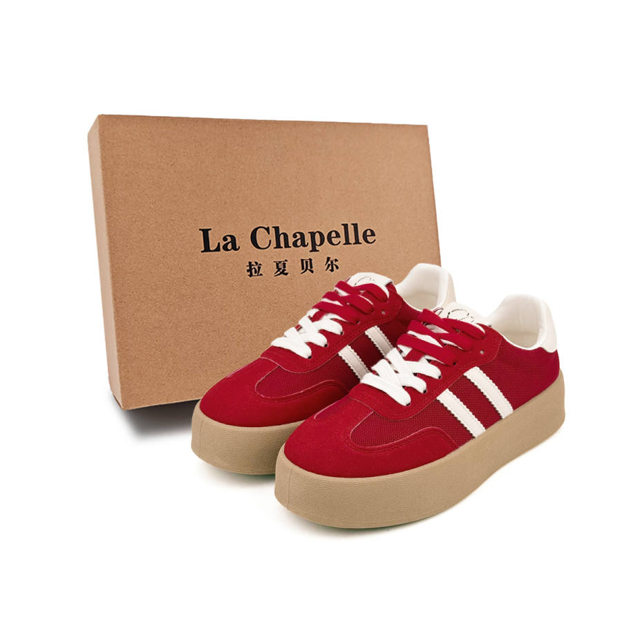 La Chapelle Strawberry Ice Slush Breathable Mesh German Army Trainers, Korean Streetwear Style, Sweet And Cute Mesh