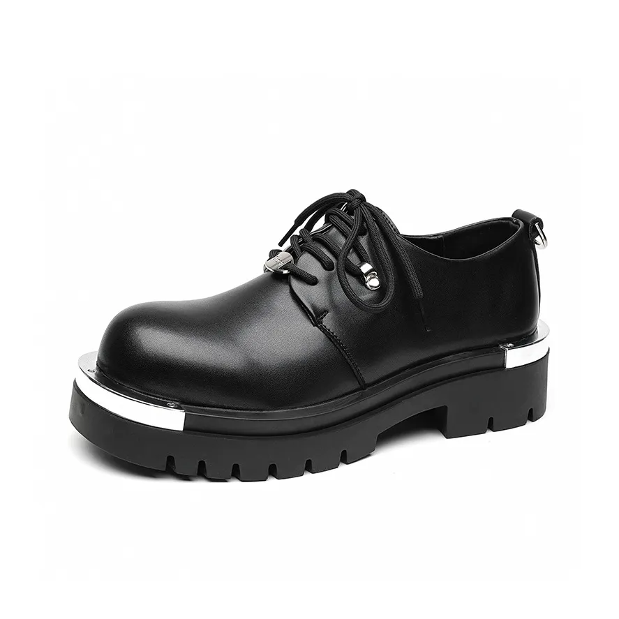 SOBB SOBB Casual Leather Shoes Men's Low Top Black