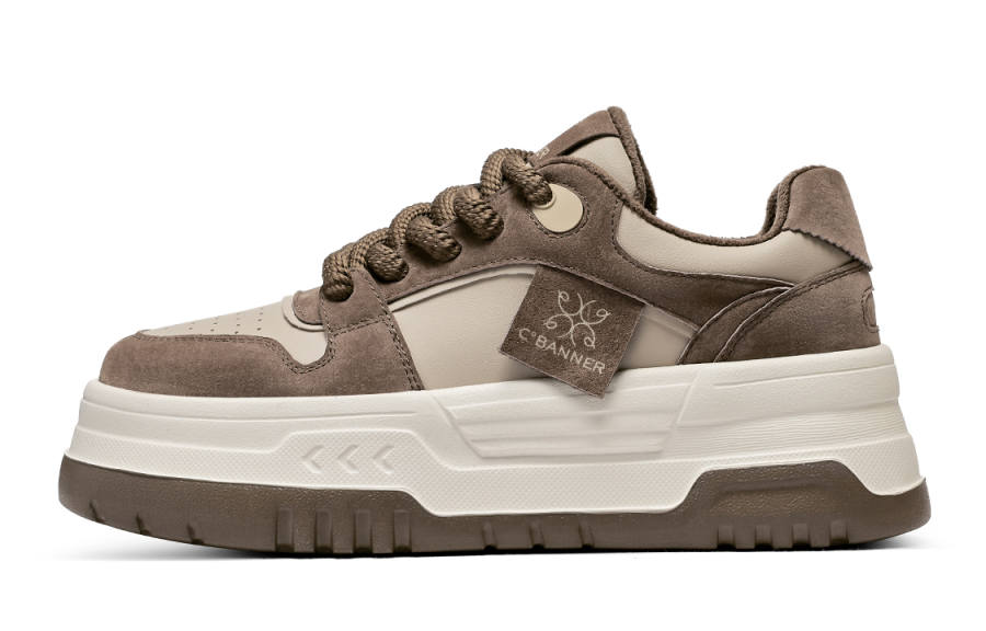 C°BANNER Slip Resistant Abrasion Resistant Slip Resistant Abrasion Resistant Low top Skateboard Shoes Women's Brown