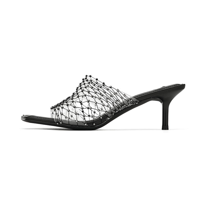 73Hours 73Hours Slide Slippers Women's Black/Silver