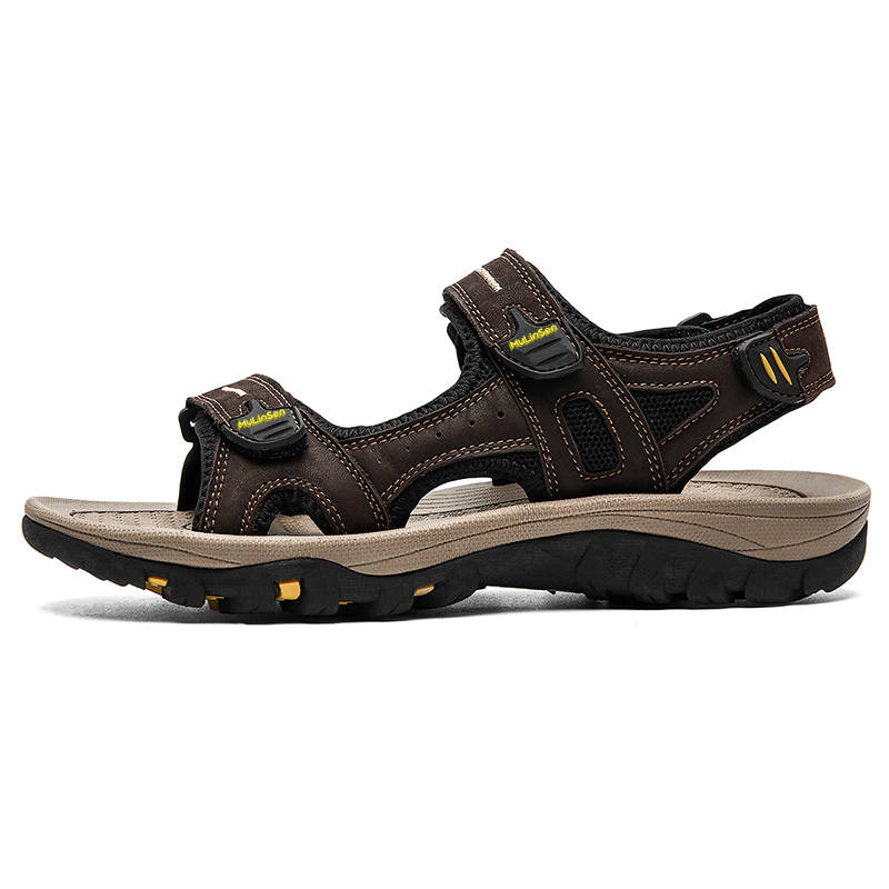 Mulinsen Top Grain Cow Leather Beach Sandals Men's