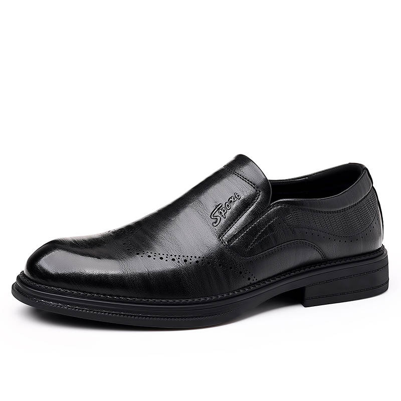 H2 Business British Style Niche Affordable Luxury High End Trendy Men's Shoes Commute Comfortable Casual Leather Shoes