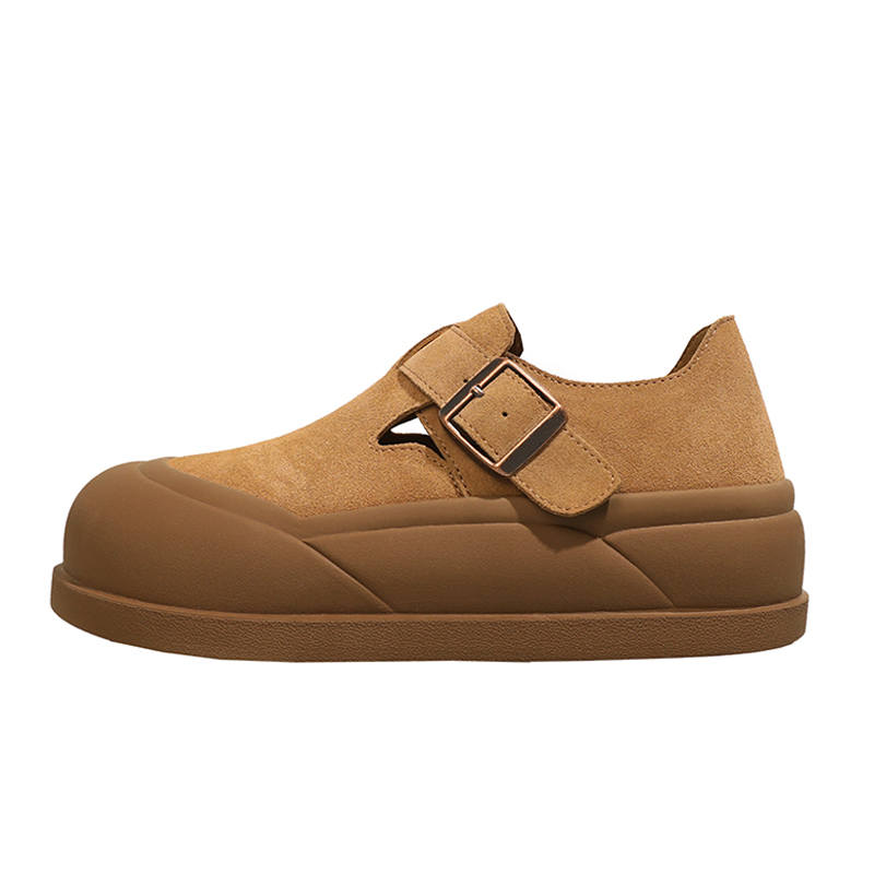 BOJUEMAO Cow Suede Casual Shoes Women's