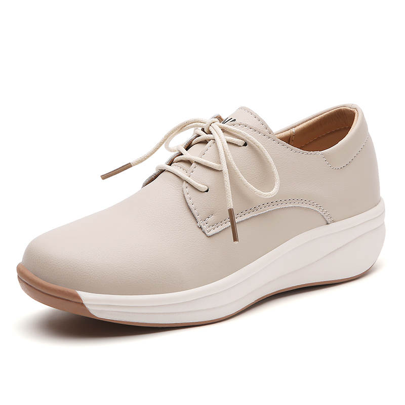 Reivantix Reivanti Microfiber Leather Comfortable Low top Casual Shoes Women's Beige
