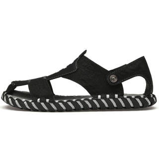 TOMAY Cow Leather Beach Sandals Men's