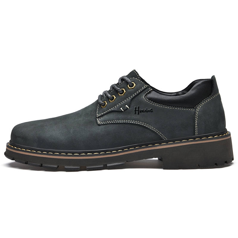 HAOXING Nubuck Casual Shoes Men's Gray