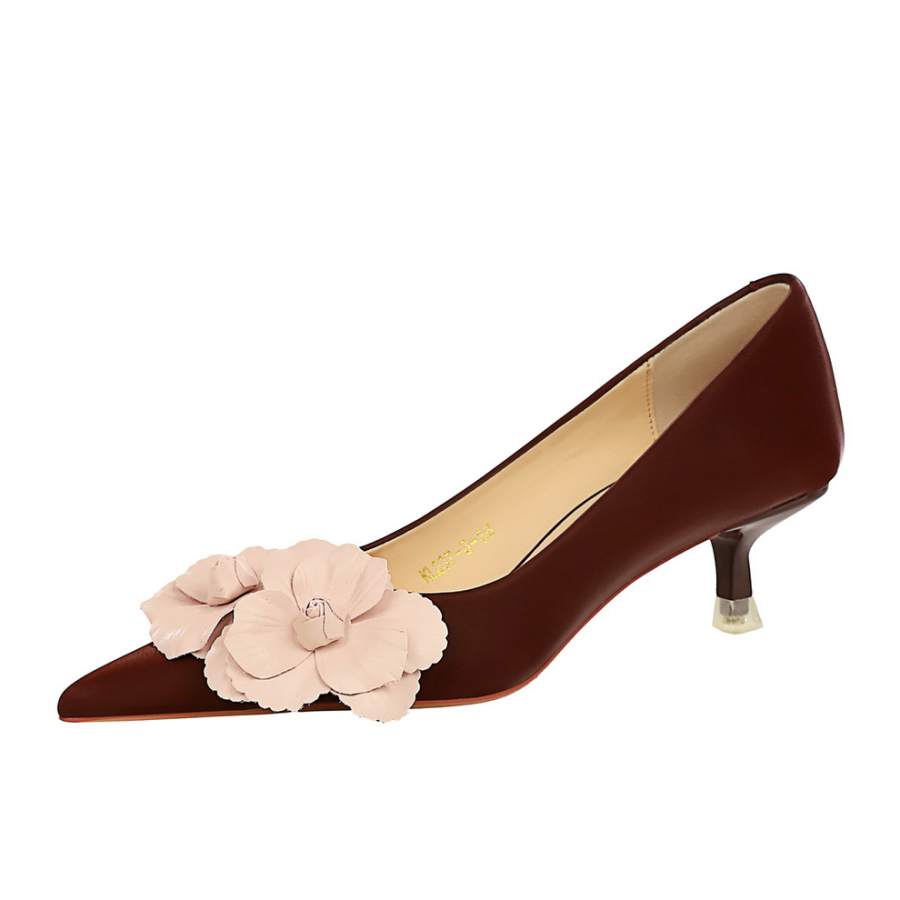 YAFEI XUANYU Microfiber Leather Slim Heel High Heels 4.5cm Women's