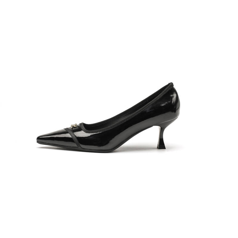 QITUMAUL Pu Slim Heel High Heels 6CM Women's