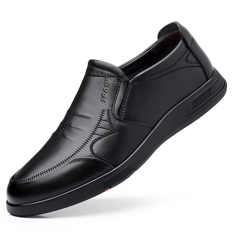 EGCHI EGCHI Cow Split Leather Casual Shoes Men's Black