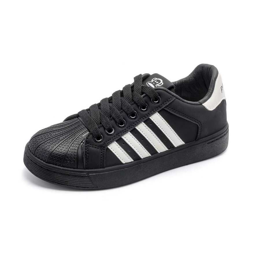 PAUL FRANK Coverage Cushioning Abrasion Resistant Balance Low top Skateboard Shoes Women's Black White