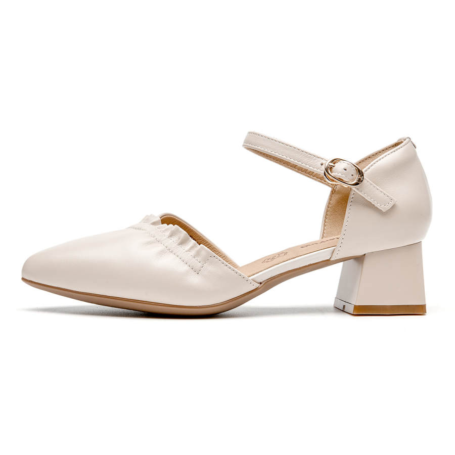 Spider King Spider King Cow Leather High Heels 6.5cm Beige