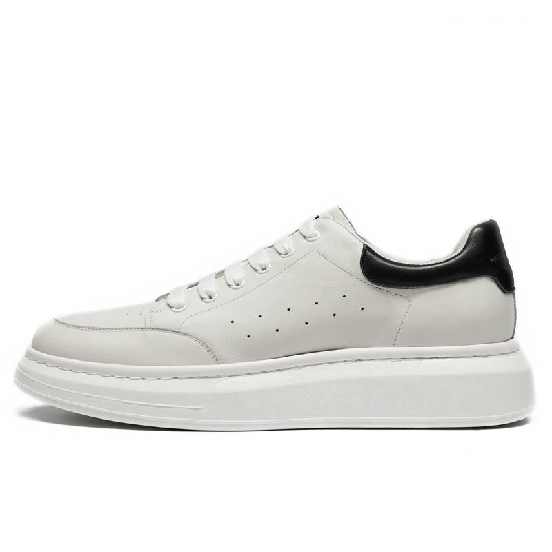 GOG Invisible Height Increasing 7.5cm Cow Leather Low top Skateboard Shoes Men's