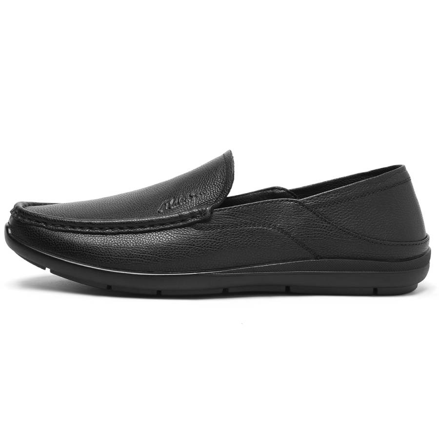 Mulinsen Top Grain Cow Leather Casual Shoes Men's Black