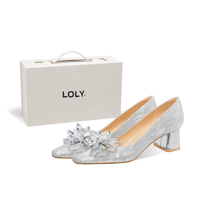 LOLY Chunky Heel High Heels 5CM Women's Starry Sky Lover