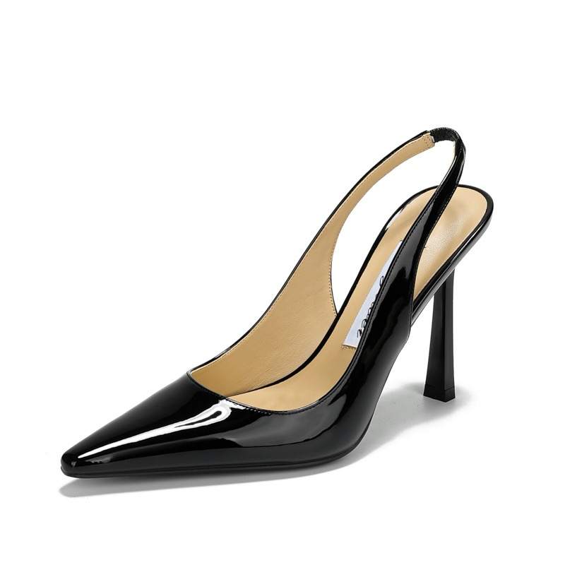 MIZAIJIA Patent Leather Slim Heel High Heels Women's