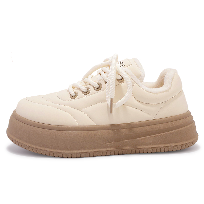 SNXR Fleece Lined Thermal Platform Puffy Shoes, Minimalist Fashion, Comfortable Slip Resistant Cushioning Lightweight