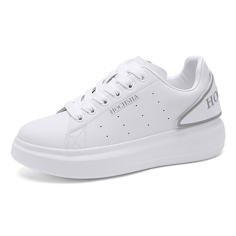 HOCHSHA Cow Leather Abrasion Resistant Lightweight Height Increasing Low top Skateboard Shoes Unisex