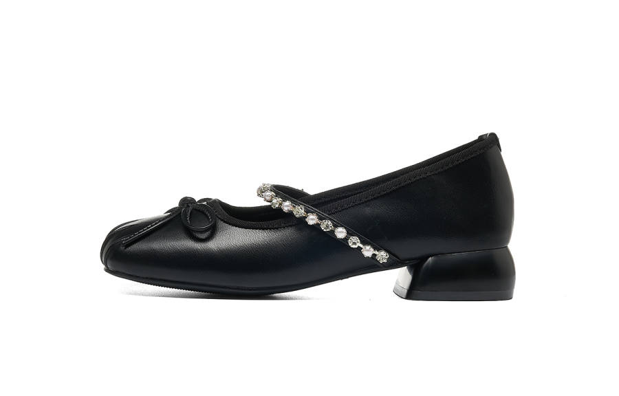 HLA Bowknot Sparkling Rhinestone Elegant Women's Casual Shoes Women's