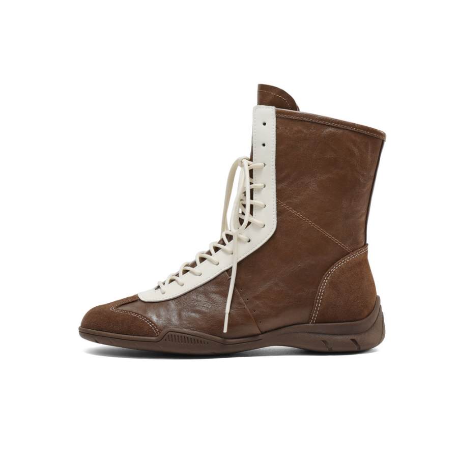 BELLE BELLE Combat Boots Women's Dark Brown/Black
