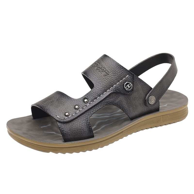 EGCHI EGCHI Beach Sandals Men's Gray/Brown