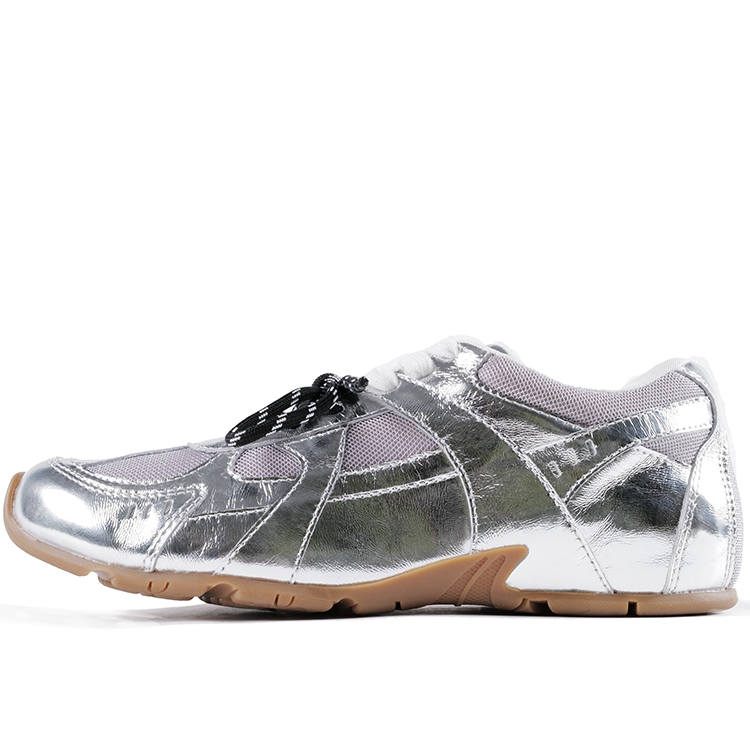 CICIFOR Cow Leather Comfortable And Trendy Slip Resistant Low top Casual Shoes Women's Silver