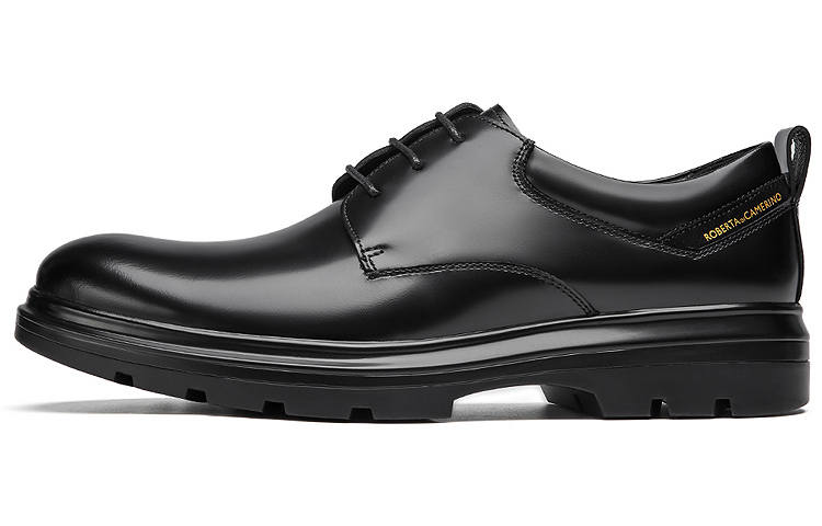 Roberta Di Camerino Casual Leather Shoes Men's Low Top Black
