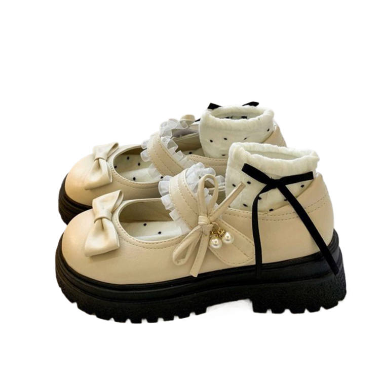 LIANGHUO Pu Platform Mary Jane Shoes Women's