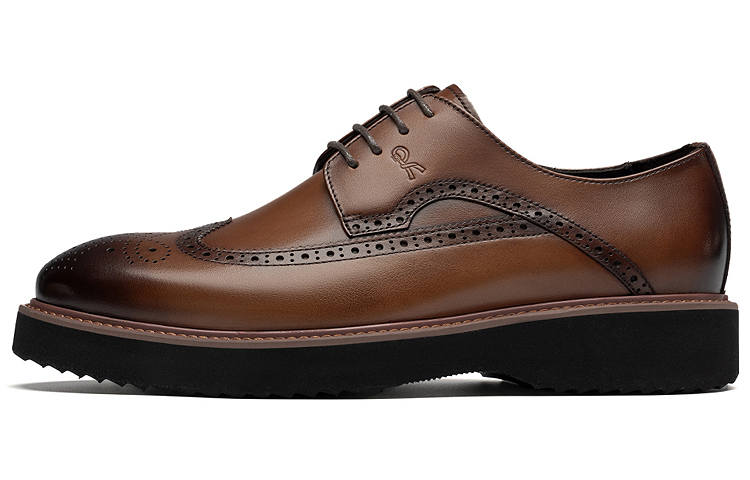 Roberta Di Camerino Casual Leather Shoes Men's Low Top Brown