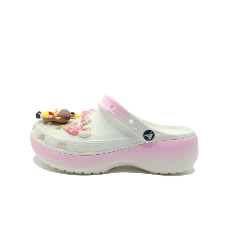 Crocs Crocs Classic Platform Clog Cloud Collection, Rainbow Sugar MH Plan EVA Clogs Women's Pink