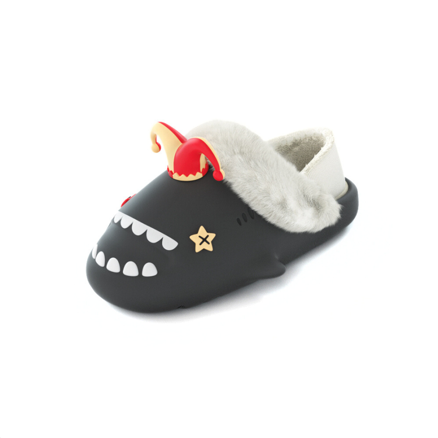HelloSlippers Shark Winter Sharkicks Winter Joker, Closed Toe Slippers With Heel Unisex