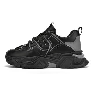 TOMAY Leather Slip Resistant Abrasion Resistant Slip Resistant Abrasion Resistant Low top Chunky Sneakers Men's