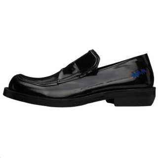 ADER ERROR Curve Cow Leather Loafers Men's Black
