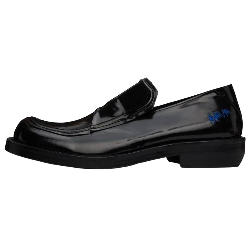 ADER ERROR Curve Cow Leather Loafers Men's Black