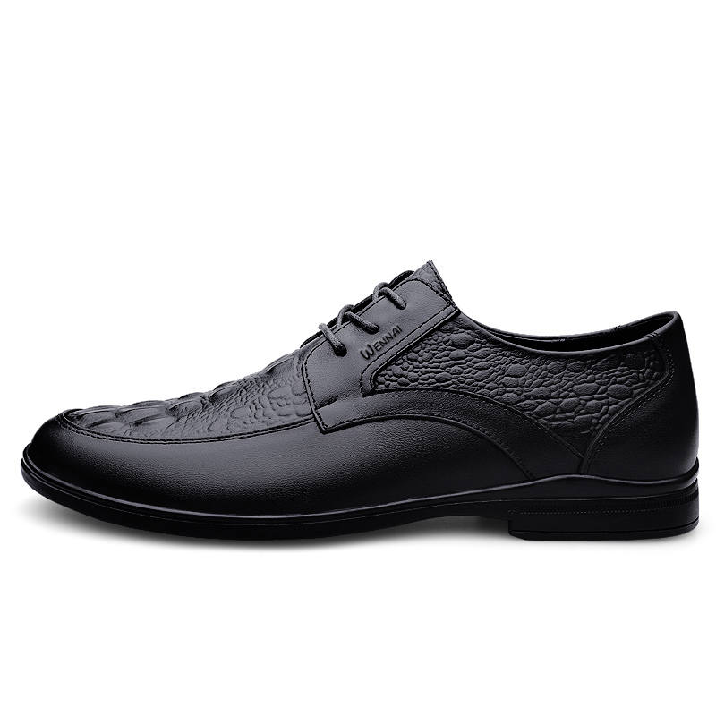 WENNAI Top Grain Cow Leather Men's Casual Shoes Men's