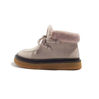 BEIER Thermal Abrasion Resistant Thickened And Fleece Lined, Versatile Comfortable Short Snow Boots Women's