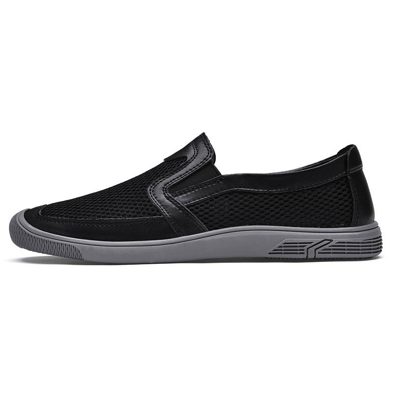 DILIKAN Men's Casual Shoes Men's Low Top Black/Gray
