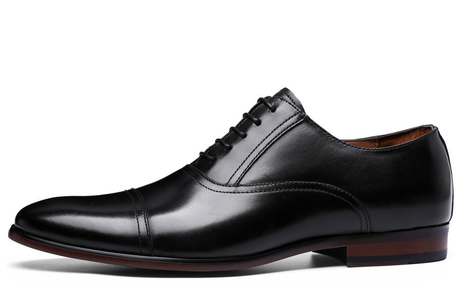 Desai Top Grain Cow Leather Dress Shoes Men's Black