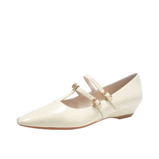 TATAYA Microfiber Leather Chunky Heel Mary Jane Shoes Women's