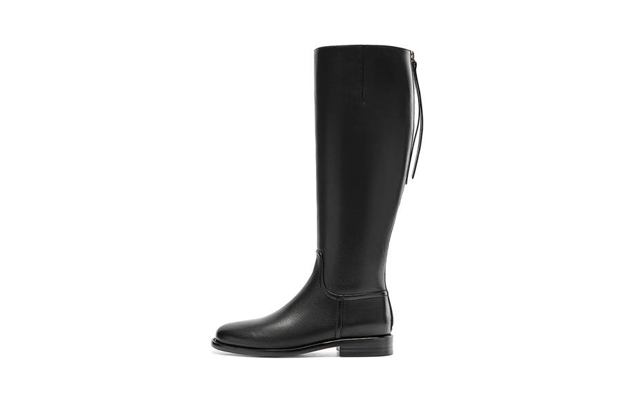 NINE WEST Fleece Lined, Minimalist Style Texture, Comfortable Lining, Round Tip Knee high Boots Women's Black