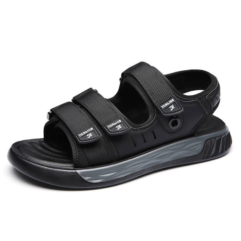 Tonlion Beach Sandals Men's Black